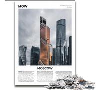 Puzzles for Adults 1000 Pieces Moscow, Challenging Difficult with Fully Interlocking Randomly Shaped Pieces 50x75cm