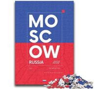 Puzzles for Adults 1000 Pieces Moscow Russia 1000 Pieces for Teenagers,Stress Reliever Staycation Kill Time Parent-child Interaction (50x75cm)