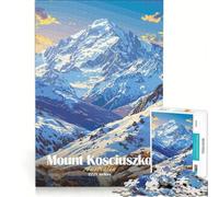 Puzzles for Adults 1000 Pieces Mount Kosciuszko Illustration Educational Toy Staycation Kill Time Birthday Present Gifts 38x26cm