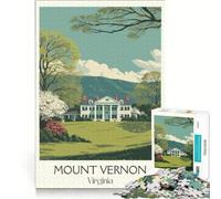 Puzzles for Adults 1000 Pieces Mount Vernon Virginia, Hands-on Game, Parent-child Interaction, Unique Gifts for Birthday And Christmas 50x75cm