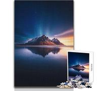 Puzzles for Adults 1000 Pieces Mountain Reflection at Sunset Brainteaser Family Games Staycation Kill Time Gifts Ideas Size 38x52cm