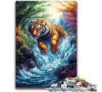 Puzzles for Adults 1000 Pieces Mountain Tiger Help The Brain Exercise Addictive Toys to Cultivate Patience Parent-child Interaction 50x75cm