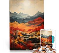 puzzles for adults 1000 pieces Mountains in autumn DIY Toys 50x75cm for is ideal as a gift for the whole family for and 14 Years old