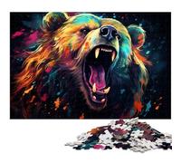Puzzles for Adults 1000 Pieces Mysterious Bear Precision Cut Jigsaw Puzzle Is Ideal As Gifts for The Whole Family 1000 PCS(75x50cm)