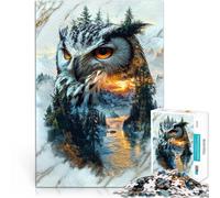puzzles for adults 1000 pieces Mystic Mountain Owl Help the brain exercise addictive toys to cultivate patience 26x38cm Home Art Decor for ages 14+