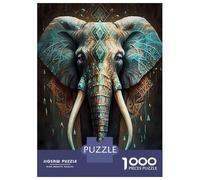 Puzzles for Adults 1000 Pieces Mystical Elephant Jigsaws for Adults Brain Teaser Game Analysis And Logic Unique Birthday And Xmas Gifts 52x38cm/1000pcs