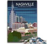 Puzzles for Adults 1000 Pieces Nashville Tennessee Art Challenging Game And Family Play Wall Decoration Unique Birthday And Xmas Gifts (size 50x70cm)