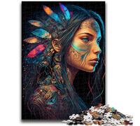 Puzzles for Adults 1000 Pieces Native American Princess for Educational Game Challenge Toy for Is Ideal As A Gift for The Whole Family 50x75cm