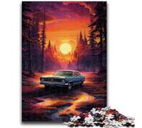 Puzzles for Adults 1000 Pieces Neon Car in Nature Adult Jigsaw,Educational Games Wall Decoration Unique Birthday And Xmas Gifts (26x38cm)