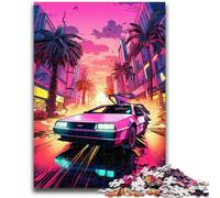 Puzzles for Adults 1000 Pieces Neon Cool Sports Car for Age 14+ Educational Games For Adults And Teenagers Artwork Gift 26x38cm