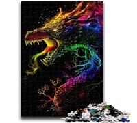 Puzzles for Adults 1000 Pieces Neon Dragon Adult Jigsaw,Educational Games Wall Decoration Unique Birthday And Xmas Gifts (75x50cm)
