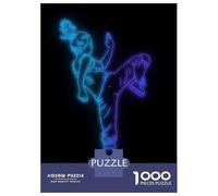 Puzzles for Adults 1000 Pieces Neon Fighter 2 Puzzles for Adults Brain Teaser Game Home Decoration Fun Activities at Home 70x50cm/1000pcs
