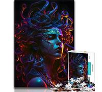 Puzzles for Adults 1000 Pieces Neon Medusa 1000 Piece Jigsaw,Educational Stress Relief Toy Gifts for Friends And Family (size 75x50cm)
