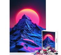 Puzzles for Adults 1000 Pieces Neon Mountain Range Puzzle For Teenagers But Fun And Humorous Help The Brain Exercise Gifts for Friends And Family (38x52cm)