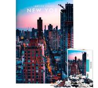 Puzzles for Adults 1000 Pieces New York United States Brain Intelligence Challenge Addictive Toys Practical Game Difficult Hard Gifts Birthday (size 38x26cm)