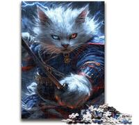 Puzzles for Adults 1000 Pieces Ninja Cat for Educational Game Challenge Toy for Is Ideal As A Gift for The Whole Family 38x26cm
