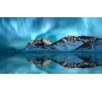 Puzzles for adults 1000 pieces, Northern Lights over Lofoten Islands, Norway, Puzzles (75 x 50 cm) 50x70CM