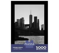 Puzzles for Adults 1000 Pieces NYC Skyline & Brooklyn Bridge Adult Jigsaw Puzzle Hands-on Game Staycation Kill Time Challenging Game Gifts 38x26cm/1000pcs