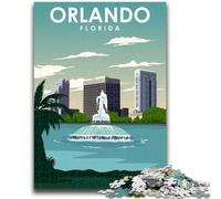 Puzzles for Adults 1000 Pieces Orlando Florida Travel Art 1000 Pieces for Teenagers,Stress Reliever Staycation Kill Time Parent-child Interaction (50x75cm)