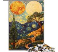 Puzzles for Adults 1000 Pieces Painting by Van Gogh, Challenging Game And Family Play with Fully Interlocking Randomly Shaped Pieces (Size 26x38cm)