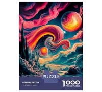 Puzzles for Adults 1000 Pieces Painting to The Pink World Jigsaws for Adults Brain Teaser Game Analysis And Logic Unique Birthday And Xmas Gifts 38x26cm/1000pcs