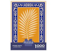 Puzzles for Adults 1000 Pieces Palm Frond in Decorative Frame Jigsaw for Adults Brain Teaser Game Analysis And Logic Fun Activities at Home 70x50cm/1000pcs