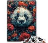 Puzzles for Adults 1000 Pieces Panda in Flower Puzzles for Adults,Stress Reliever Difficult Challenge Home Decoration Toys (38x26cm)