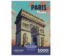 Puzzles for Adults 1000 Pieces Paris France Arc De Triomphe Mosaic Jigsaw for Adults Brain Teaser Game Analysis And Logic Fun Activities at Home 70x50cm/1000pcs