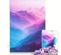 Puzzles for Adults 1000 Pieces Pastel Mountain Landscape, Educational Toy, Staycation Kill Time, Birthday Present, Gifts, 50x75cm