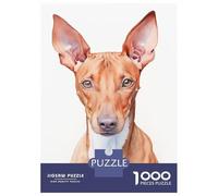 Puzzles for Adults 1000 Pieces Pharaoh Hound Portrait Puzzles for Adults Brain Teaser Game Home Decoration Fun Activities at Home 70x50cm/1000pcs