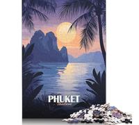 Puzzles For Adults 1000 Pieces Phuket Thailand Tropical Island Sunset Puzzle Paper Jigsaw Puzzle For Adults, Teens And Challenge Toy 38x26cm/1000pcs