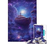 Puzzles for Adults 1000 Pieces Pirate Mysterious Learning Educational Toys Brain Teaser Game for The Whole for Women Men (Size 38x52cm)