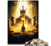 Puzzles for Adults 1000 Pieces Play Chess 1000 Piece Jigsaw,Family Game Stress Reliever Difficult Challenge Suitable for Couples (26x38cm)