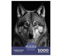 Puzzles for Adults 1000 Pieces Portrait of A Wolf Jigsaw for Adults Brain Teaser Game Analysis And Logic Fun Activities at Home 52x38cm/1000pcs