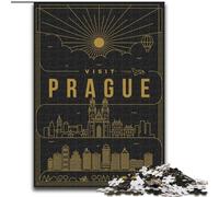 Puzzles for Adults 1000 Pieces Prague Czech Republic, for Age 14 Years And over Home Decor As A Gift for The Whole Family And Friends 26x38cm