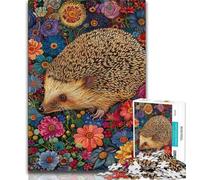 Puzzles for Adults 1000 Pieces Psychedelic Animal Hedgehog 1000 Pieces for Adults,Artistic Wall Decor & Birthday Gift Idea for Friends, Home Office (size 38x26cm)