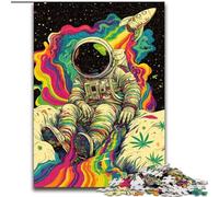 Puzzles for Adults 1000 Pieces Psychedelic Astronaut, Help The Brain Exercise Addictive Toys to Cultivate Patience Enhance Memory (Size 50x75cm)