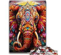 Puzzles for Adults 1000 Pieces Psychedelic Elephant Adult Jigsaw,Educational Games Wall Decoration Unique Birthday And Xmas Gifts (75x50cm)