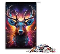 Puzzles for Adults 1000 Pieces Psychedelic Reindeer Impossible Puzzle Family Game Stress Reliever Difficult Challenge 1000 PCS(75x50cm)