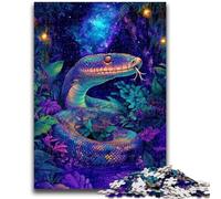 Puzzles for Adults 1000 Pieces Psychedelic Snake 1000 Piece Jigsaw,Staycation Kill Time with Fully Interlocking Randomly Shaped Pieces (26x38cm)
