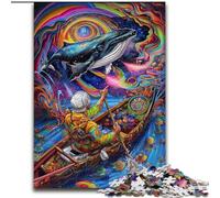 Puzzles for Adults 1000 Pieces Psychedelic Whale, Decompressing Intellectual Educational Toy Birthday Present, Gifts (Size 50x75cm)