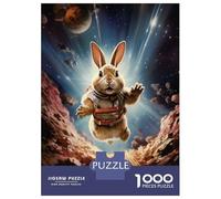 Puzzles for Adults 1000 Pieces Rabbit in 60s Rock Album Jigsaws for Adults Brain Teaser Game Analysis And Logic Unique Birthday And Xmas Gifts 70x50cm/1000pcs