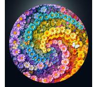 Puzzles for Adults 1000 Pieces - Rainbow Flower Garden, 26.6 x 26.6in Impossible Hard Difficult Challenging 1000 Piece Puzzles, Birthday Holiday Party Home Decor Gift