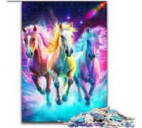 Puzzles for Adults 1000 Pieces Rainbow Horse, Decompressing Intellectual Educational Toy Is Ideal As Gifts for The Whole Family (Size 50x75cm)