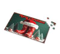 Puzzles For Adults 1000 Pieces Red Boots With Santa Hat: A Festive Christmas Scene Picture Puzzle Puzzle Easter Gifts For Toddlers(1000PCS)