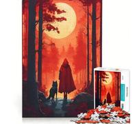 Puzzles for Adults 1000 Pieces Red Riding Hood And The Wolf Educational Toy Staycation Kill Time Birthday Present Gifts 38x26cm