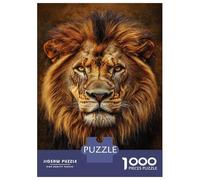 Puzzles for Adults 1000 Pieces Regal Lion Gaze Jigsaw Puzzle Brain Teaser Game But Fun And Humorous Christmas Birthday Gifts 52x38cm/1000pcs