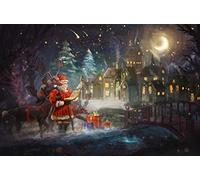 Puzzles for Adults 1000 Pieces, Reindeer in the Forest Puzzles for Adults Large Landscape Jigsaw Puzzle for Friends DIY Intellectual Educational Toy 38x52cm