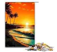 Puzzles for Adults 1000 Pieces Retro Beach Sunset2 Impossible Puzzle Family Game Stress Reliever Difficult Challenge 1000 PCS