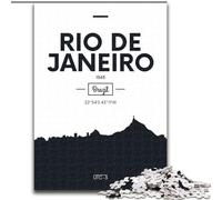 Puzzles for Adults 1000 Pieces Rio De Janeiro Brazil, for Age 14 Years And over Home Decor As A Gift for The Whole Family And Friends 26x38cm